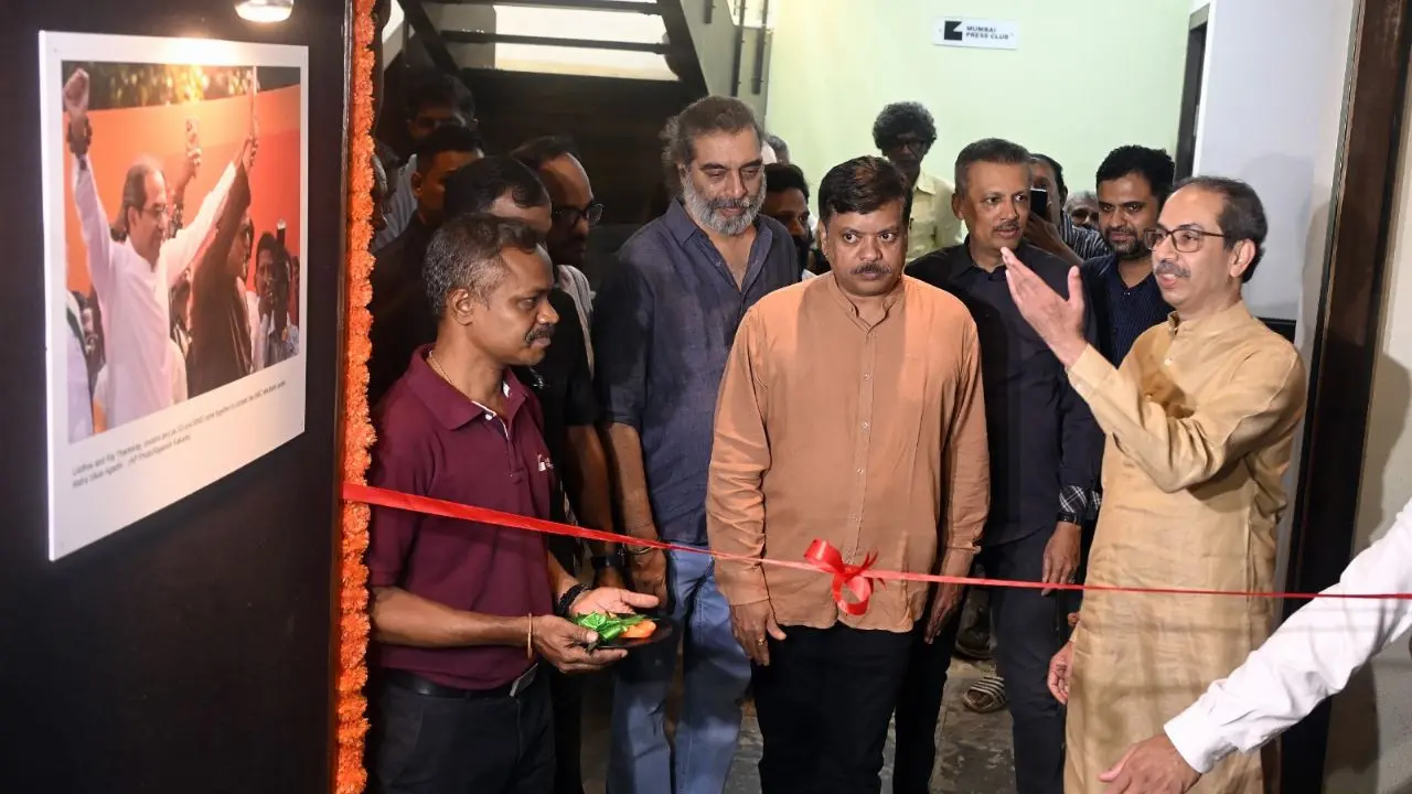 Uddhav Thackeray on Friday inaugurated the photo exhibition. Pics/Ashish Raje