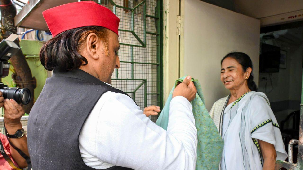 MP from Uttar Pradesh, Akhilesh Yadav, expressed solidarity with the party leadership following its defeat in the West Bengal assembly polls, while alleging that the elections in the state were conducted on the "Uttar Pradesh model" through intimidation and manipulation