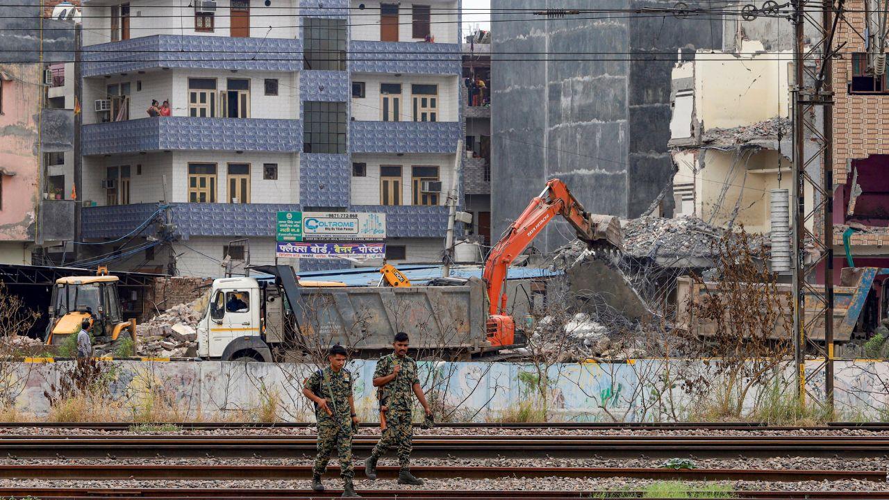 Officials said the demolition drive will continue until all illegal structures are removed to facilitate a road-widening project on a key corridor connecting the Shalimar Bagh Railway Under Bridge to the Outer Ring Road Officials said the demolition drive will continue until all illegal structures are removed to facilitate a road-widening project on a key corridor connecting the Shalimar Bagh Railway Under Bridge to the Outer Ring Road