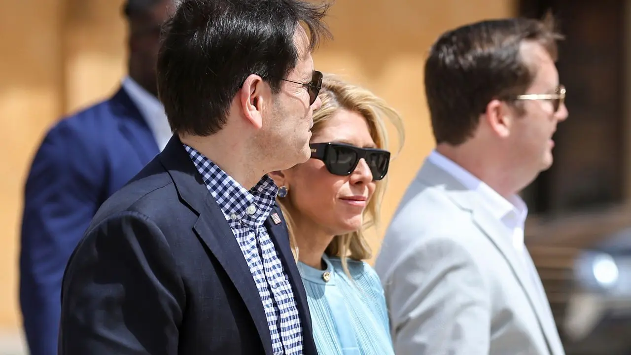 United States Secretary of State Marco Rubio with his wife Jeanette Rubio at Amer Fort. Pic/PTI United States Secretary of State Marco Rubio with his wife Jeanette Rubio at Amer Fort. Pic/PTI