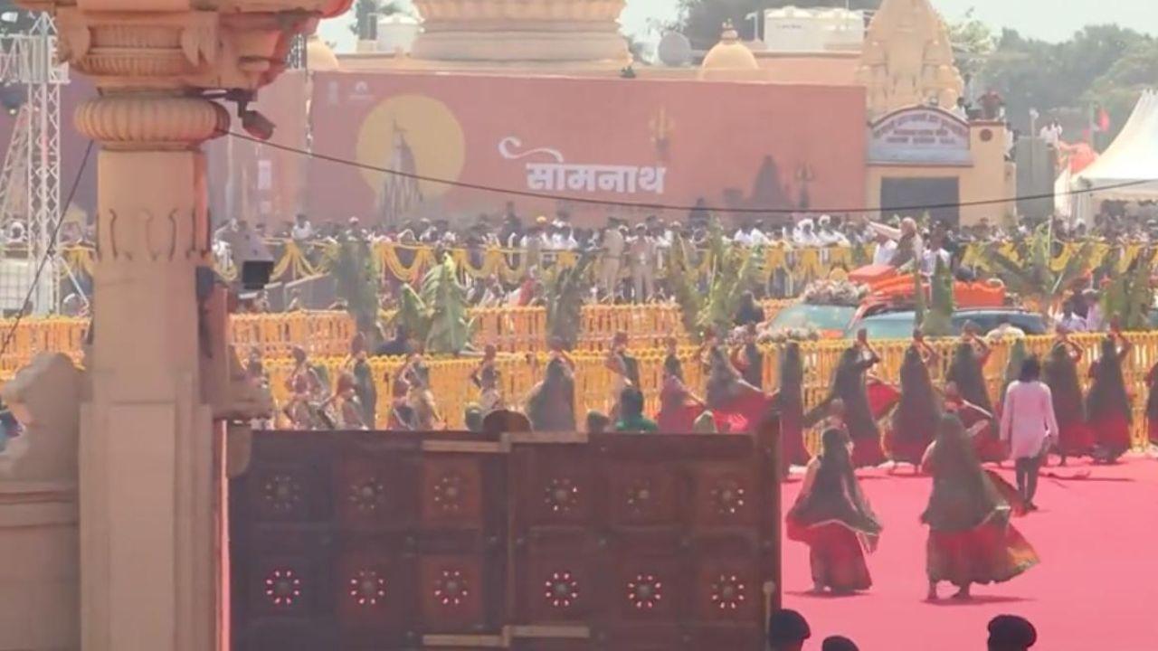 Cultural performances and traditional welcome displays mark the festive atmosphere