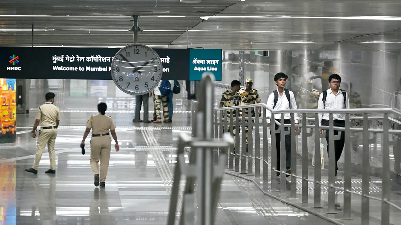 Mumbai Metro Line 3 services disrupted twice in one day due to technical glitches Empty platforms at CSMT Metro station on Friday afternoon after repeated Aqua Line technical snags disrupted services and stranded commuters across the corridor. Pics/Ashish Raje
