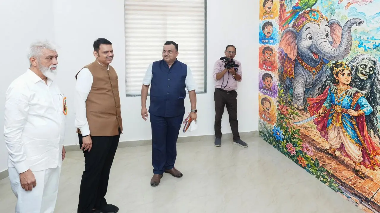 CM Devendra Fadnavis and School Education Minister Dada Bhuse at the newly inaugurated Balbhavan on Monday. PIC/X CM Devendra Fadnavis and School Education Minister Dada Bhuse at the newly inaugurated Balbhavan on Monday. PIC/X