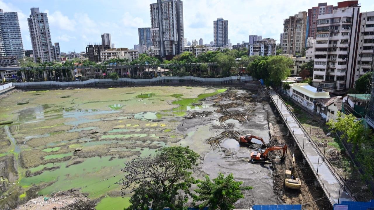 Though the project saw little visible progress for nearly two months &mdash; prompting the BMC to issue a show-cause notice to the contractor &mdash; officials now claim work is progressing rapidly behind metal barricades erected around the talao since March