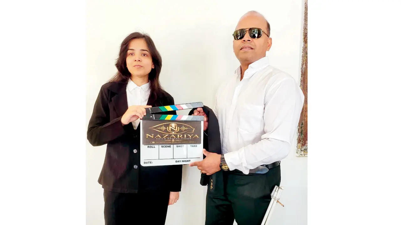 Nazariya: Mumbai-based blind presenters are ready to make podcast history Mumbai-based visually impaired podcasters Mannsi Chaudary (left) and Charles Rao who are set to launch ‘Nazariya’. Pic/By Special Arrangement
