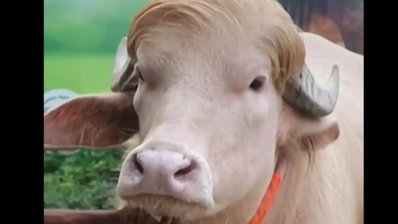 Donald Trump lookalike albino buffalo draws massive crowds in Bangladesh Crowds have been flocking to snap the bull whose striking hairstyle gives him a surprising resemblance to the US leader. PIC/AFP