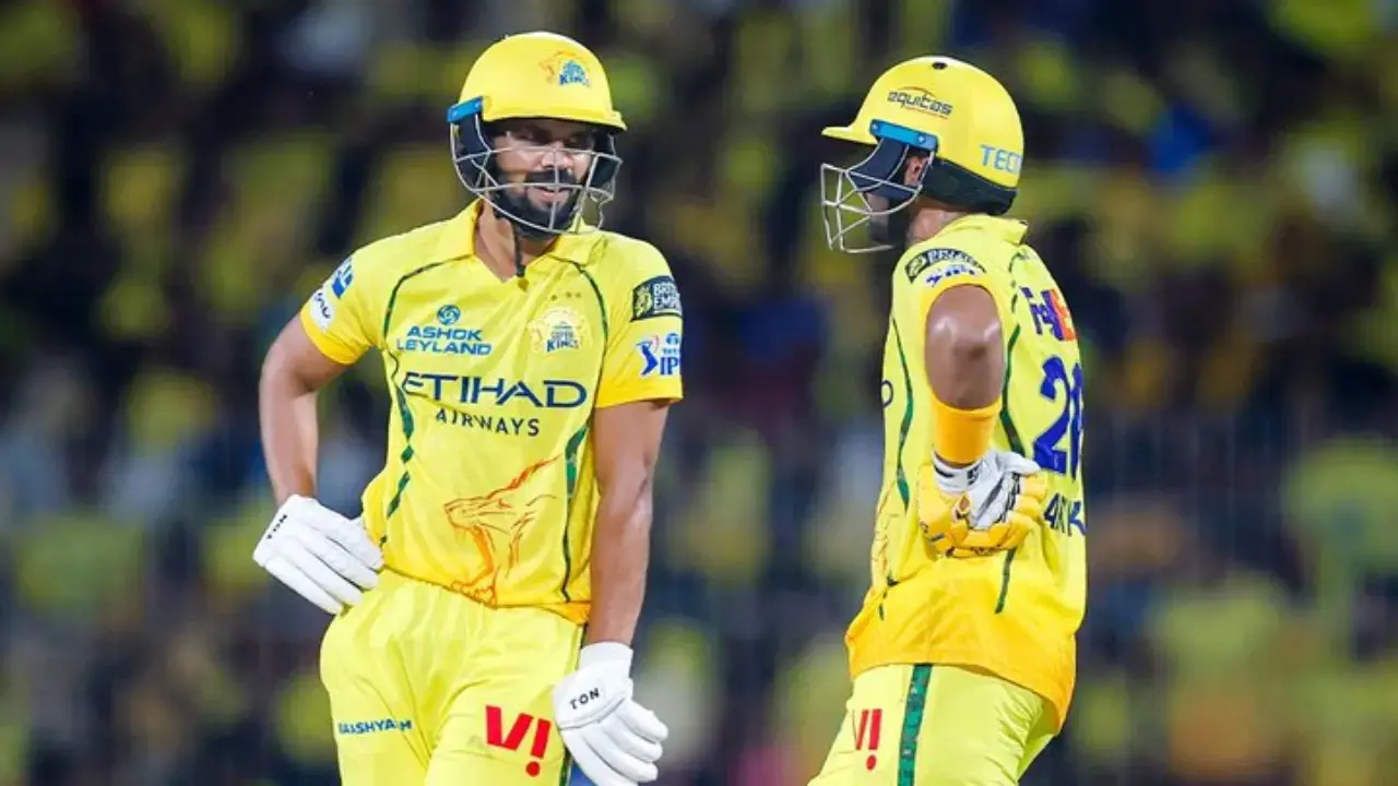 Ruturaj Gaikwad, Kartik Sharma. Pic/X/@ChennaiIPL