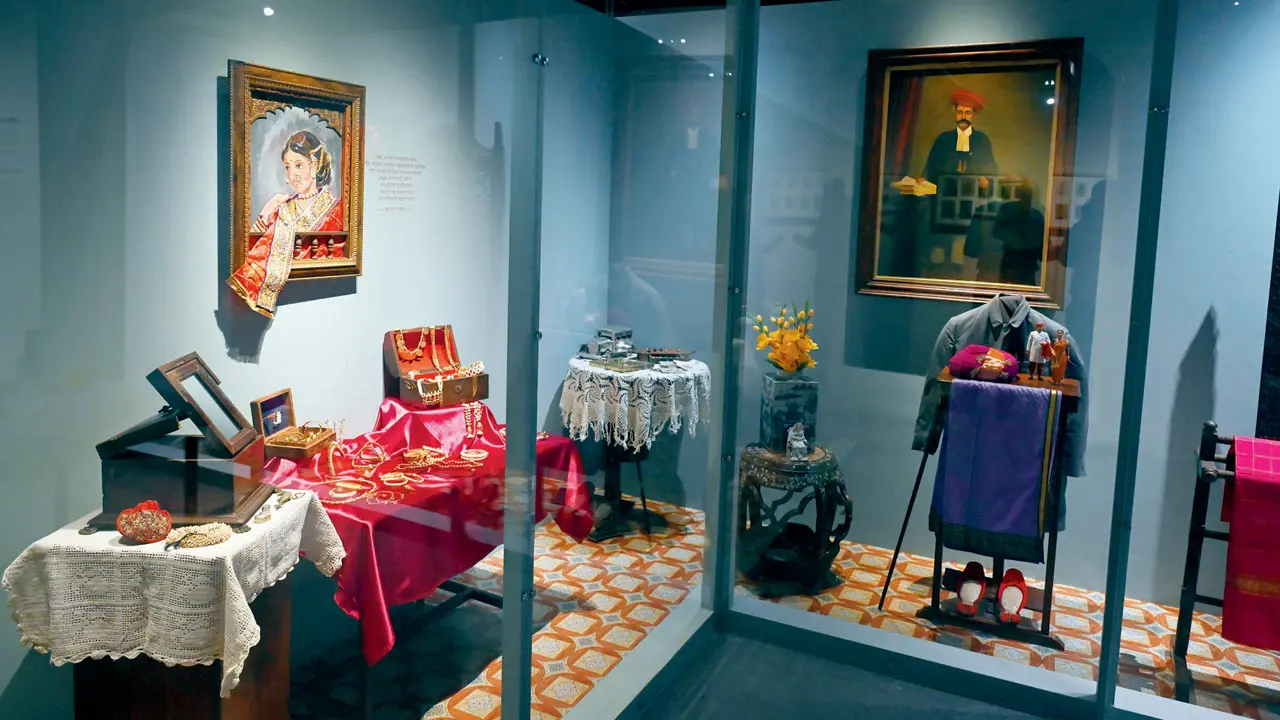 An area where women from the community dress up; an image of the attire worn by the community
