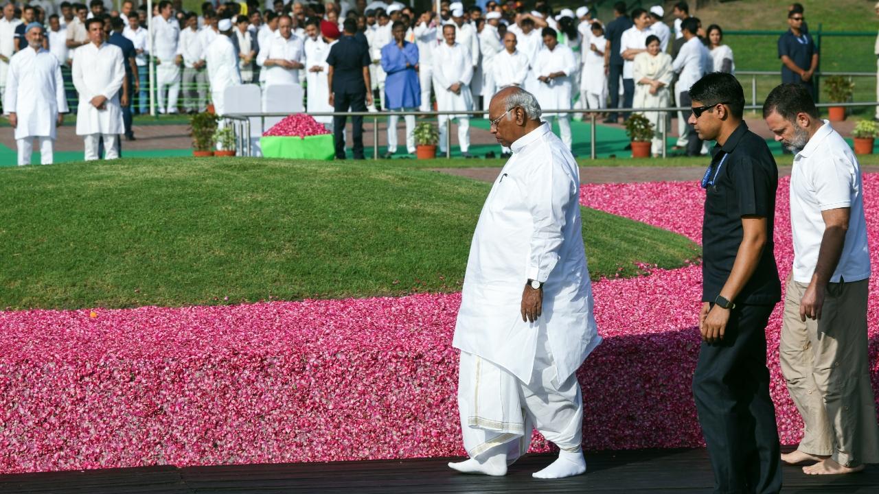 "His visionary leadership rooted in liberty, democratic principles, constitutional rights, social justice, and a scientific temper will continue to guide us forever," the Leader of Opposition in the Lok Sabha said, paying tributes to his great grandfather "His visionary leadership rooted in liberty, democratic principles, constitutional rights, social justice, and a scientific temper will continue to guide us forever," the Leader of Opposition in the Lok Sabha said, paying tributes to his great grandfather