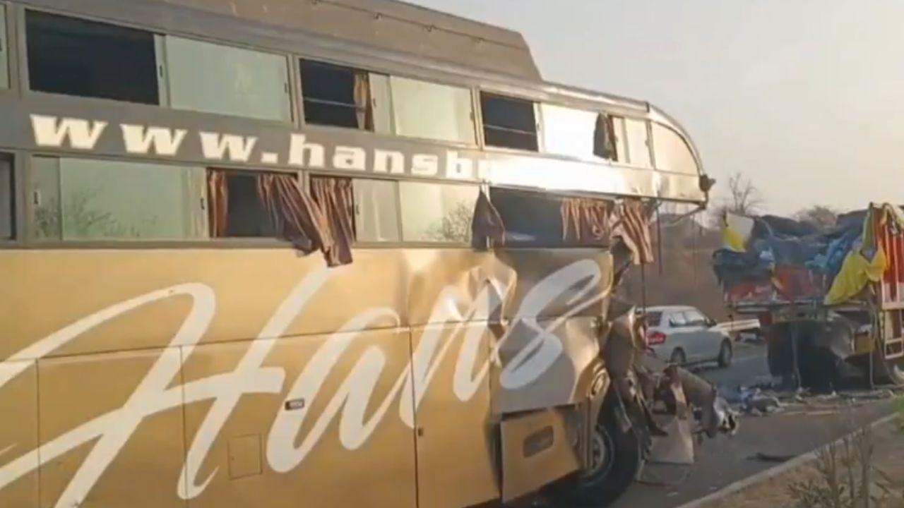 During the rescue operation, a speeding passenger bus travelling from Madhya Pradesh allegedly lost control and rammed violently into the already damaged vehicles During the rescue operation, a speeding passenger bus travelling from Madhya Pradesh allegedly lost control and rammed violently into the already damaged vehicles