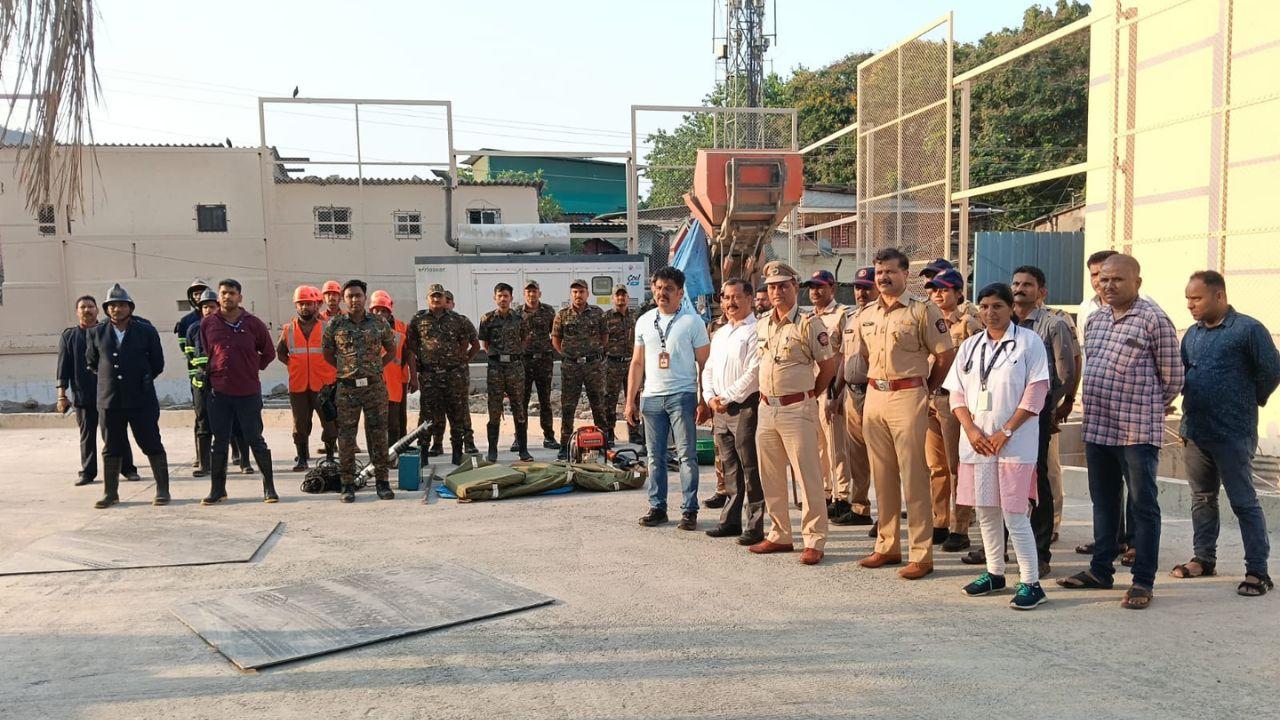 The drill and rescue exercise were successfully completed at around 6.20 pm, officials said.