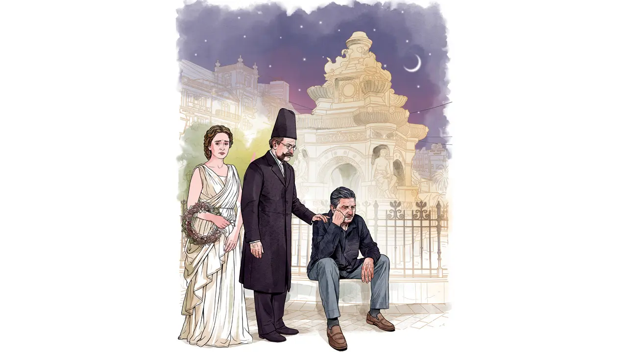 mid-day Opinion: Mumbai misses its date with Mario Lady Flora and Sir Pheroze console Mario Miranda. Illustration/Uday Mohite