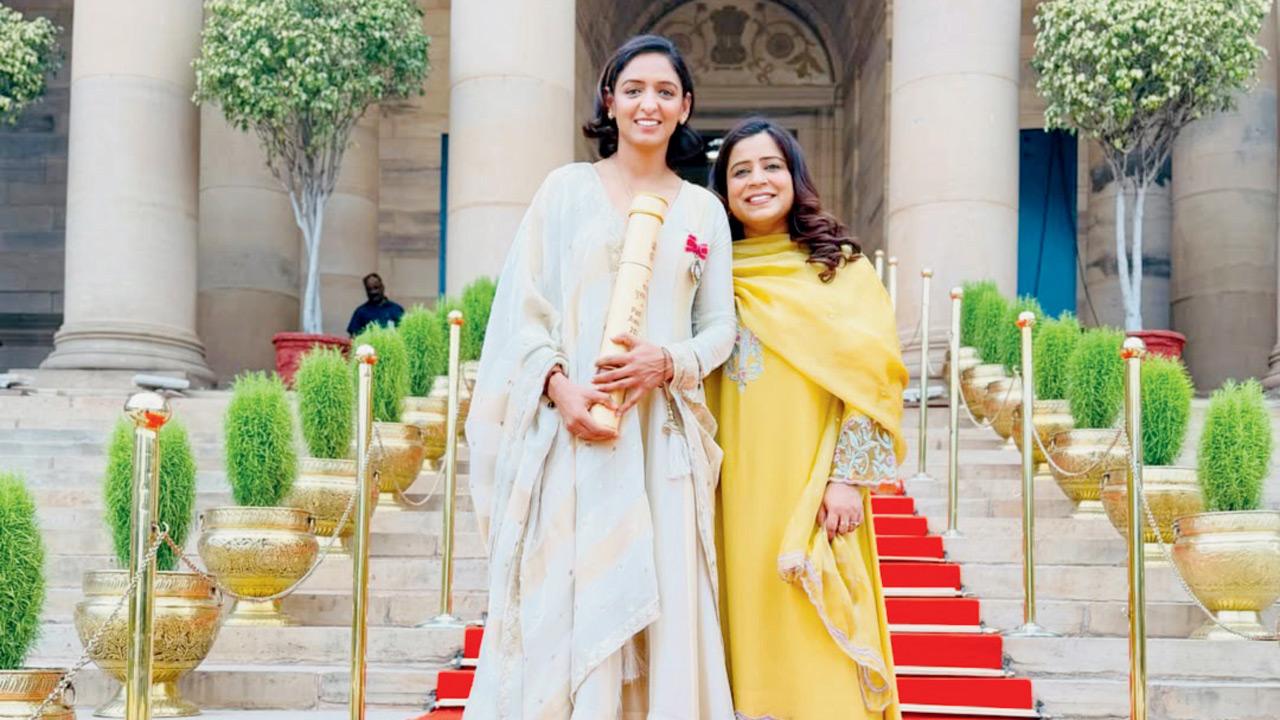 Proud to witness your greatness: Bestie Nupurr to Harmanpreet Harmanpreet Kaur (left) with Nupurr Kashyap. Pic/Kashyap’s Instagram