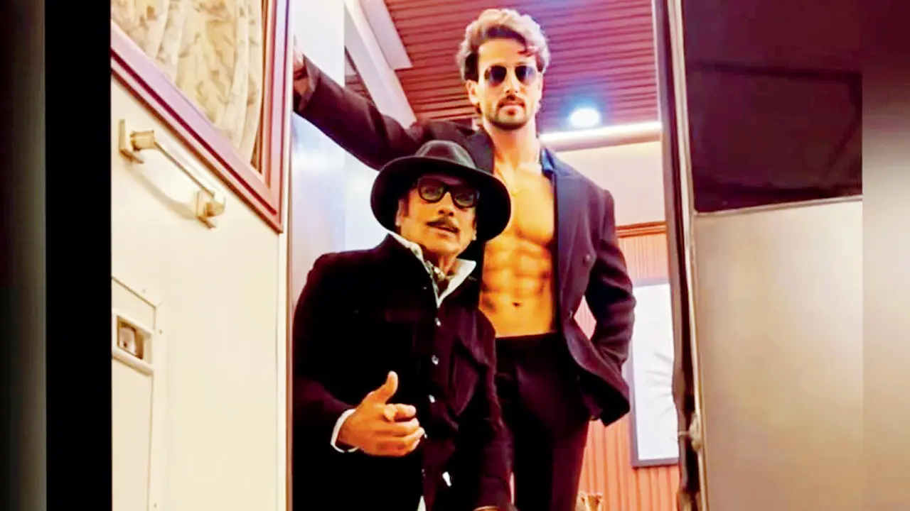 Tiger will earn his stripes (From left) Jackie Shroff with son Tiger. Pic/Instagram