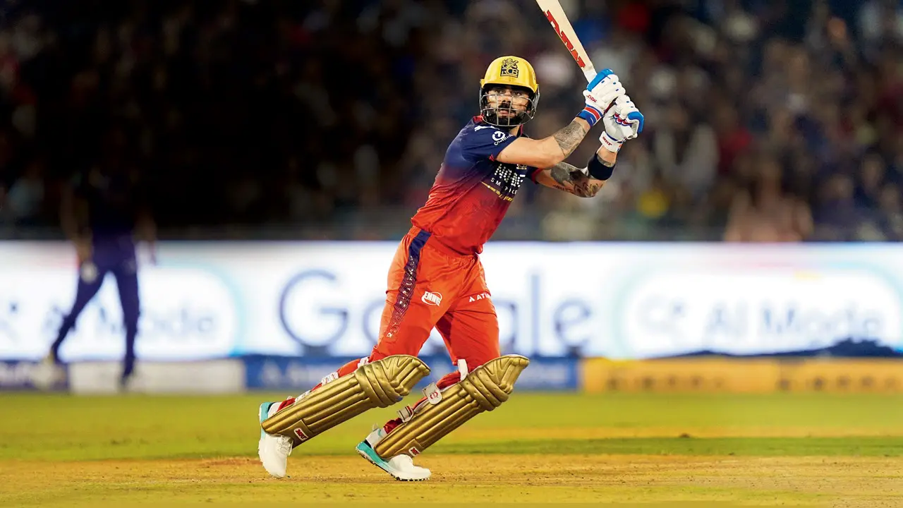 IPL 2026: Rustless and restless Virat Kohli rocks on RCB’s Virat Kohli en route his unbeaten 105 vs KKR in Raipur on Wednesday. PIC/IPL