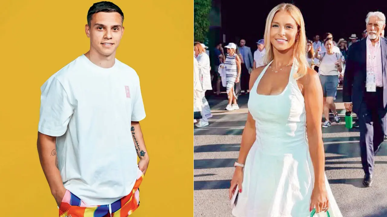 Leandro Trossard. Pic/Trossard’s Instagram; (right) Laura Hilven. Pic/Hilven’s Instagram