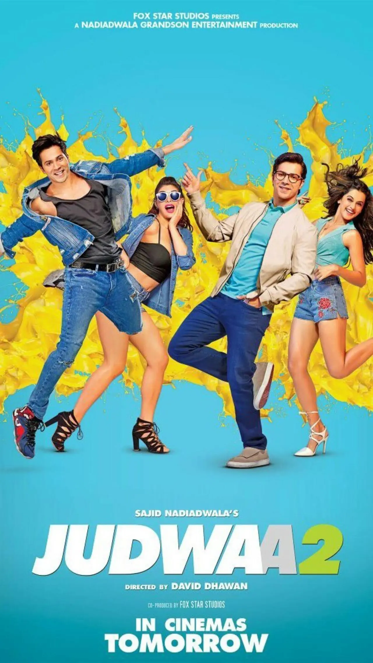 Judwaa 2
Judwaa 2 further strengthened Varun Dhawan’s trend of starring alongside two leading ladies. The comedy entertainer featured Jacqueline Fernandez and Taapsee Pannu opposite the actor, who played double roles in the film. Judwaa 2
Judwaa 2 further strengthened Varun Dhawan’s trend of starring alongside two leading ladies. The comedy entertainer featured Jacqueline Fernandez and Taapsee Pannu opposite the actor, who played double roles in the film. 