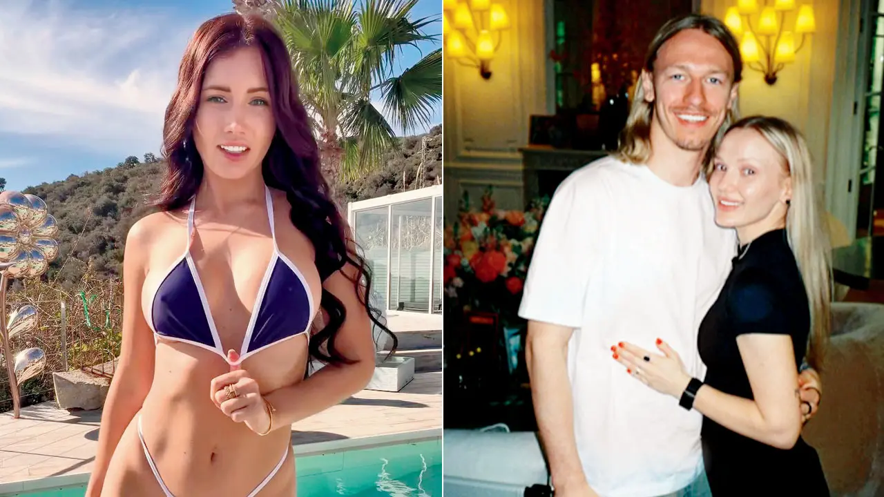 Mary Rock. Pic/Rock’s Instagram; (right) Matvey Safonov with wife Marina Kondratiuk. Pic/Marina’s Instagram