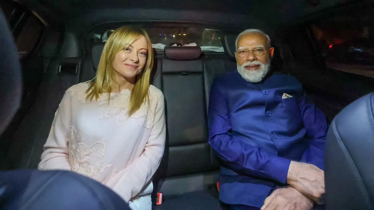 PM Modi attends dinner hosted by Giorgia Meloni, says 'exchanged perspectives on wide range of subjects' Prime Minister Narendra Modi with his Italian counterpart Giorgia Meloni, in Rome, Italy. Pic/X