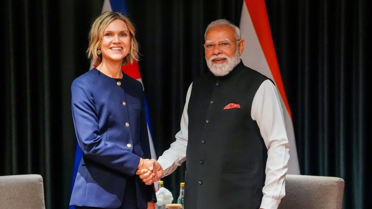 PM Modi meets Iceland Premier in Oslo as India deepens Nordic engagement PM Narendra Modi held talks with Iceland's Prime Minister Kristrun Mjoll Frostadottir in Oslo on Tuesday. PIC/PTI