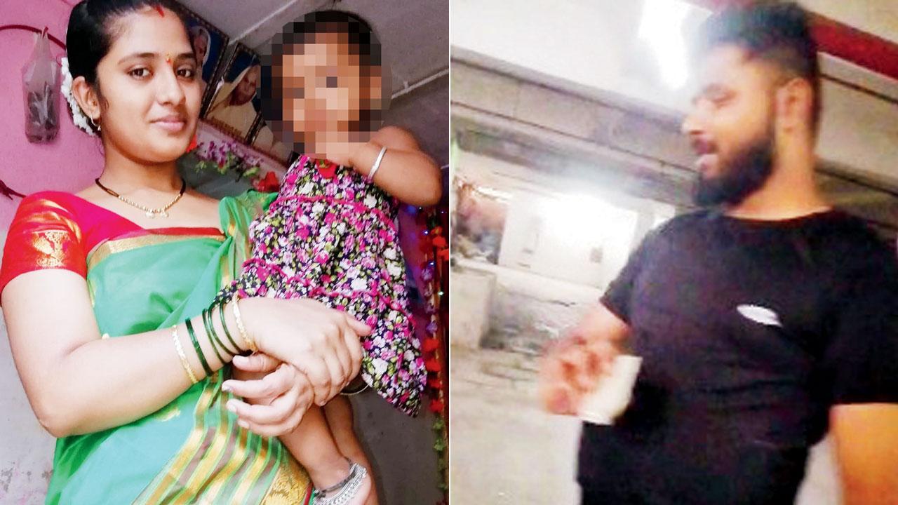 Panvel hospital staff demanded Rs 500 to release wife’s body, alleges husband Kavita Borade died during treatment on Tuesday. Pics/By Special Arrangement; (right) A grab from the alleged video of a mortuary staffer accepting the money
