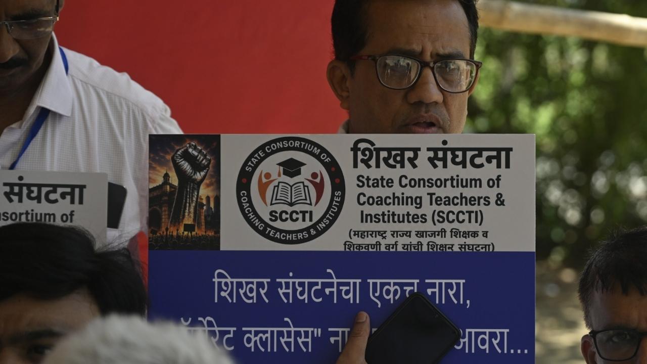 During the demonstration, protesters raised concerns about the credibility of national-level entrance examinations and called for strict action against those responsible for the alleged leak During the demonstration, protesters raised concerns about the credibility of national-level entrance examinations and called for strict action against those responsible for the alleged leak