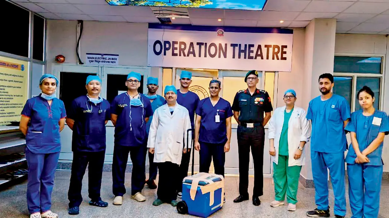 Doctors at the command hospital in Haryana. PIC/X/@westerncomd_IA