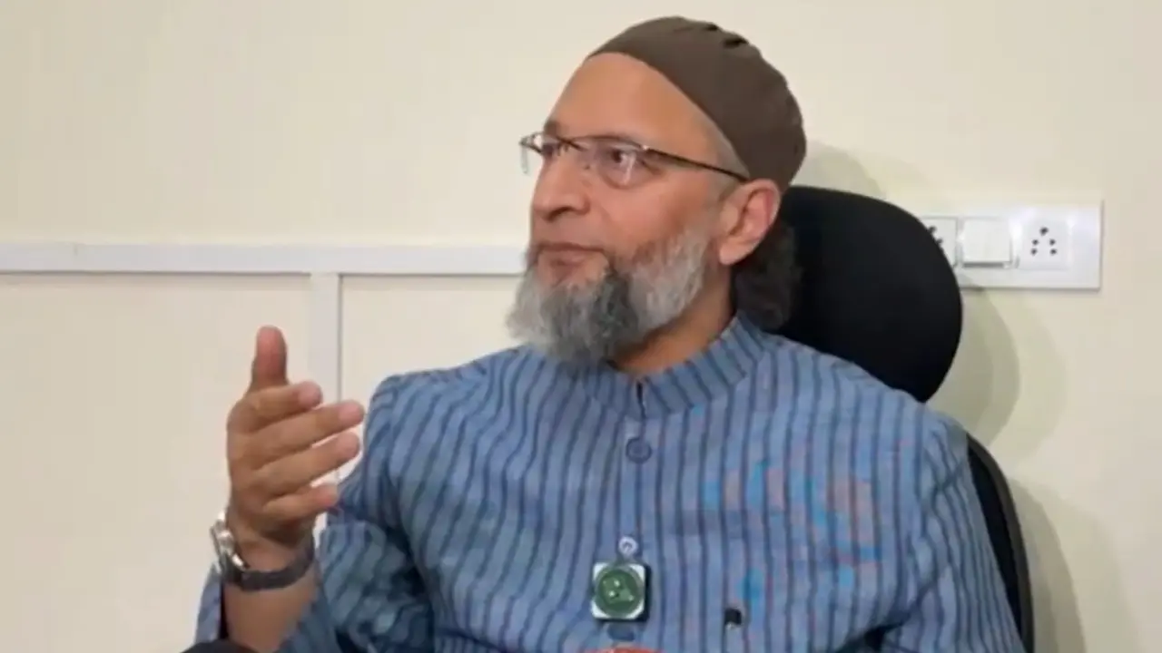 AIMIM chief Owaisi defends TCS case accused Nida Khan, says she is victim of media trial AIMIM chief Asaduddin Owaisi addresses the media in Chhatrapati Sambhajinagar on Saturday. PIC/PTI