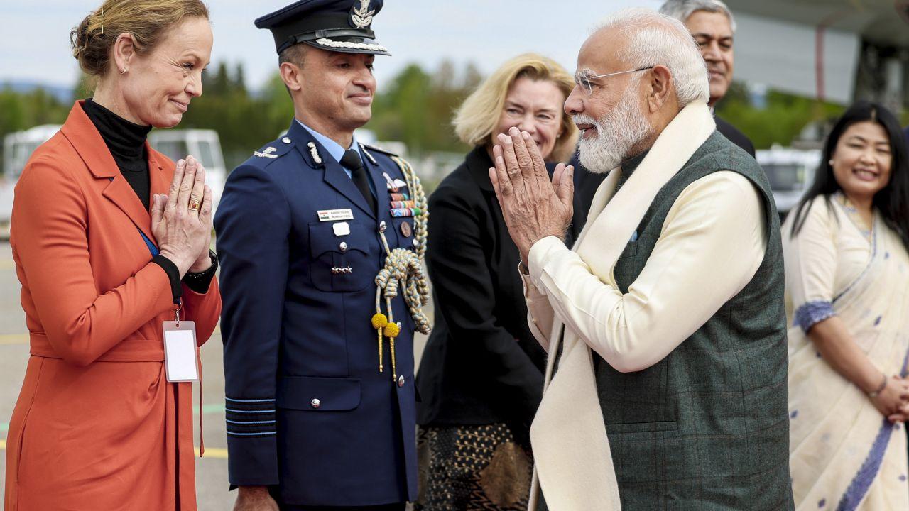 Meanwhile, the Ministry of External Affairs (MEA) called Norway a "valued partner" for India and stated that PM Modi's visit will add fresh vigour to the partnership between the two nations. "God morgen Norge! Prime Minister Narendra Modi has arrived in Oslo, Norway. In a special gesture, he was received by PM Jonas Gahr Store at the airport. This is PM Modi’s first visit to Norway and a Prime Ministerial visit from India to Norway in 43 years," MEA Spokesperson Randhir Jaiswal posted on X Meanwhile, the Ministry of External Affairs (MEA) called Norway a "valued partner" for India and stated that PM Modi's visit will add fresh vigour to the partnership between the two nations. "God morgen Norge! Prime Minister Narendra Modi has arrived in Oslo, Norway. In a special gesture, he was received by PM Jonas Gahr Store at the airport. This is PM Modi’s first visit to Norway and a Prime Ministerial visit from India to Norway in 43 years," MEA Spokesperson Randhir Jaiswal posted on X