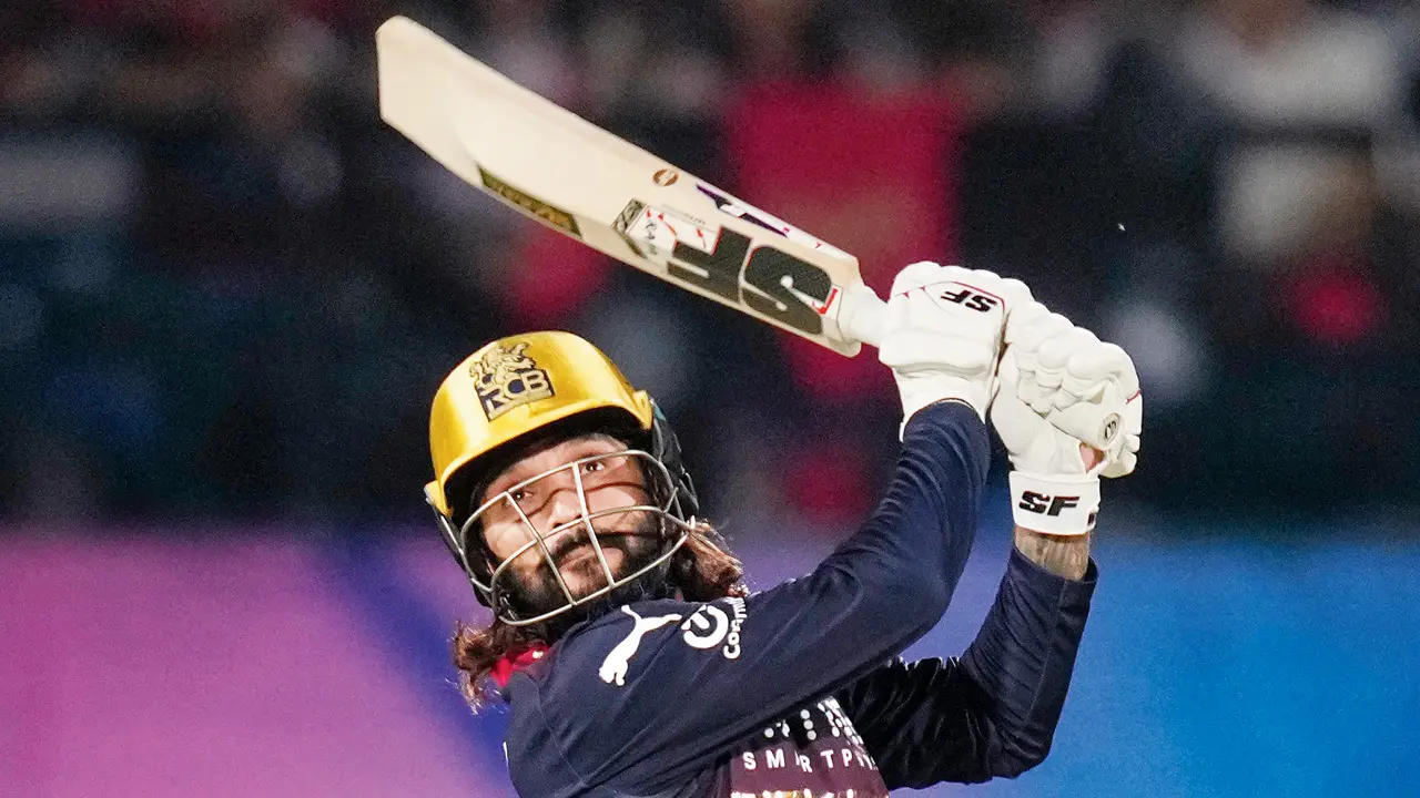 RCB skipper Rajat Patidar during his 33-ball 93 vs GT in Dharamsala on Tuesday. PIC/PTI