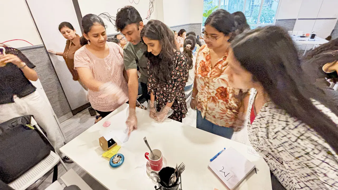 Participants try to solve a case. Pics Courtesy/Krupa Nishar
