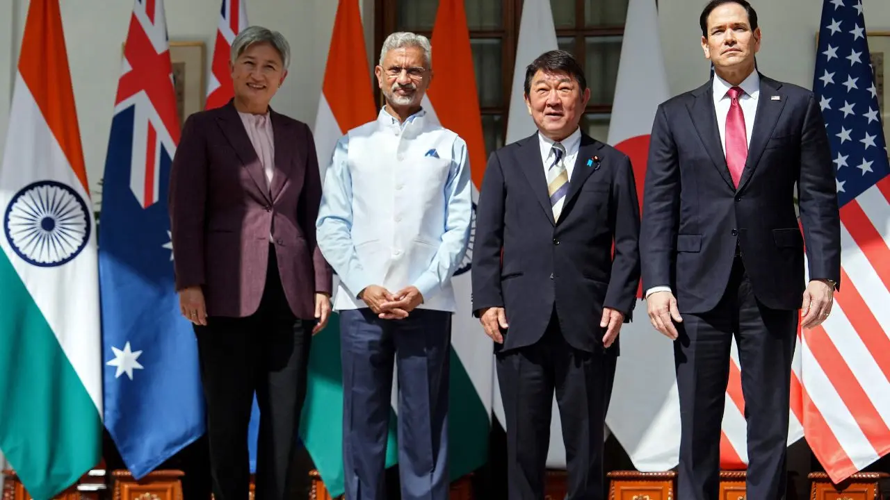 QUAD Foreign Ministers held high level discussions at Hyederabad house in New Delhi that focused on a stronger and a stable Indo Pacefic Indo Pacefic QUAD Foreign Ministers held high level discussions at Hyederabad house in New Delhi that focused on a stronger and a stable Indo Pacefic Indo Pacefic