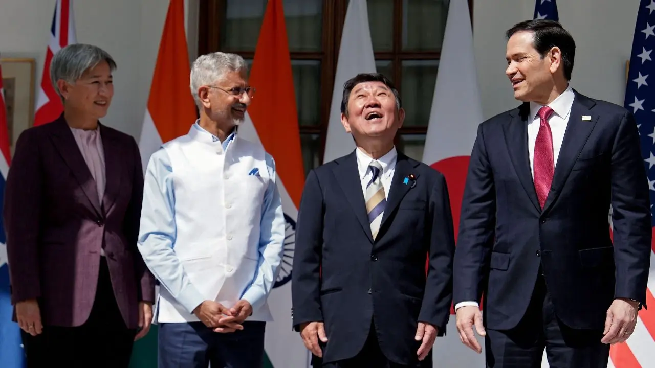 India hosts Quad Foreign Ministers’ Meeting in New Delhi Quad Foreign Ministers held high-level discussions at Hyderabad House in New Delhi on May 26. Pic/ AFP