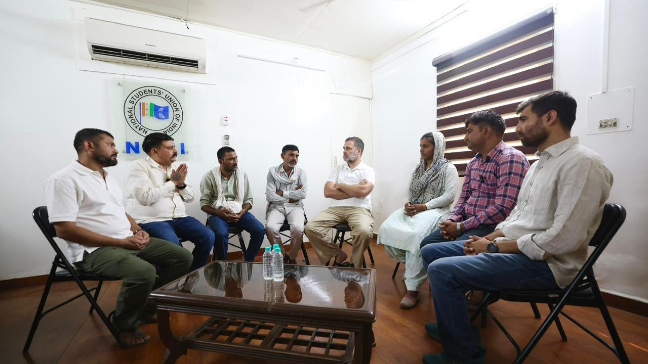 "Today, I met the family of the brilliant student Pradeep Meghwal, who was so devastated by the NEET paper leak that he took his own life. Their pain cannot be contained in words. A mother and father have lost their son, and they were guilty of nothing. Millions of children across the country are living under the pressure of studies, competition, and their future. And when a paper leak happens, it's not just one exam that breaks--it's a child's dream, and an entire family that shatters. Pradeep's death was not suicide--it was the consequence of a broken, corrupt system. Those who handed the examination system over to mafias, and who are still clinging to their chairs today--the Modi-Shah duo is accountable to this family," he wrote in the post