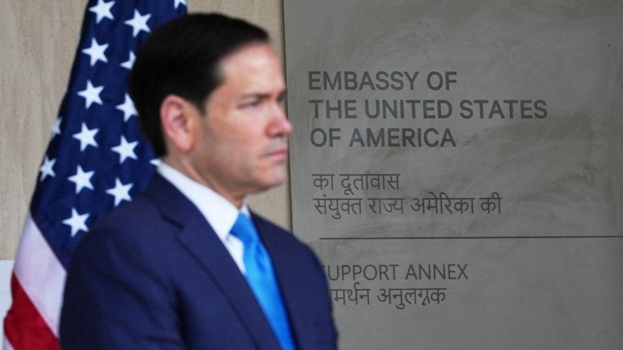 Later, Rubio delivered remarks at the US Embassy Support Annex Building dedication ceremony Later, Rubio delivered remarks at the US Embassy Support Annex Building dedication ceremony