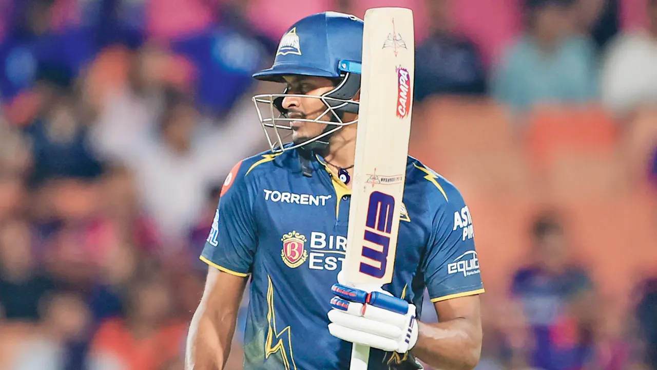 IPL 2026 | 'We were just playing, taking ball by ball': Sai Sudharsan on securing seven-wicket win over RR GT’s Sai Sudharsan during his 58 against RR on Friday. Pics/IPL