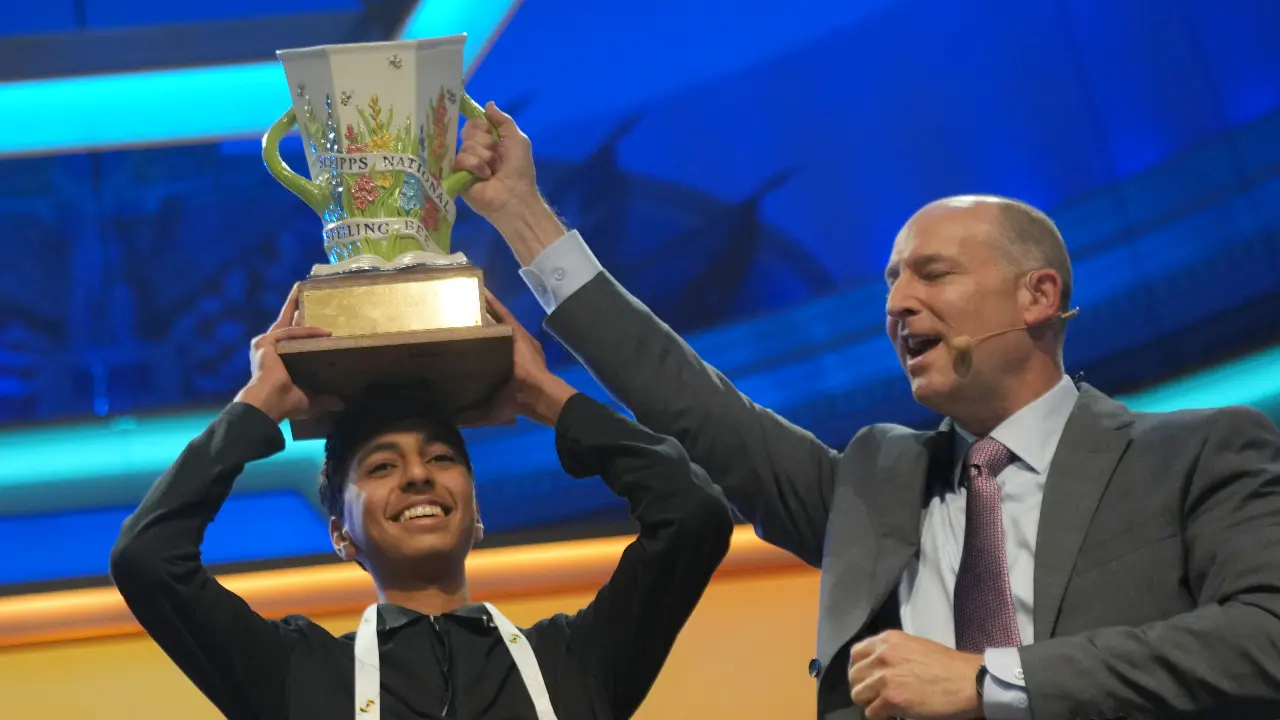 Shrey's rewardParikh takes home a slew of prizes, including USD 50,000, a commemorative medal, the Scripps Cup, as well as USD 2,500 from Merriam-Webster, USD 1,000 in flight credits from Delta and USD 400 of reference works from Encyclopaedia Britannica