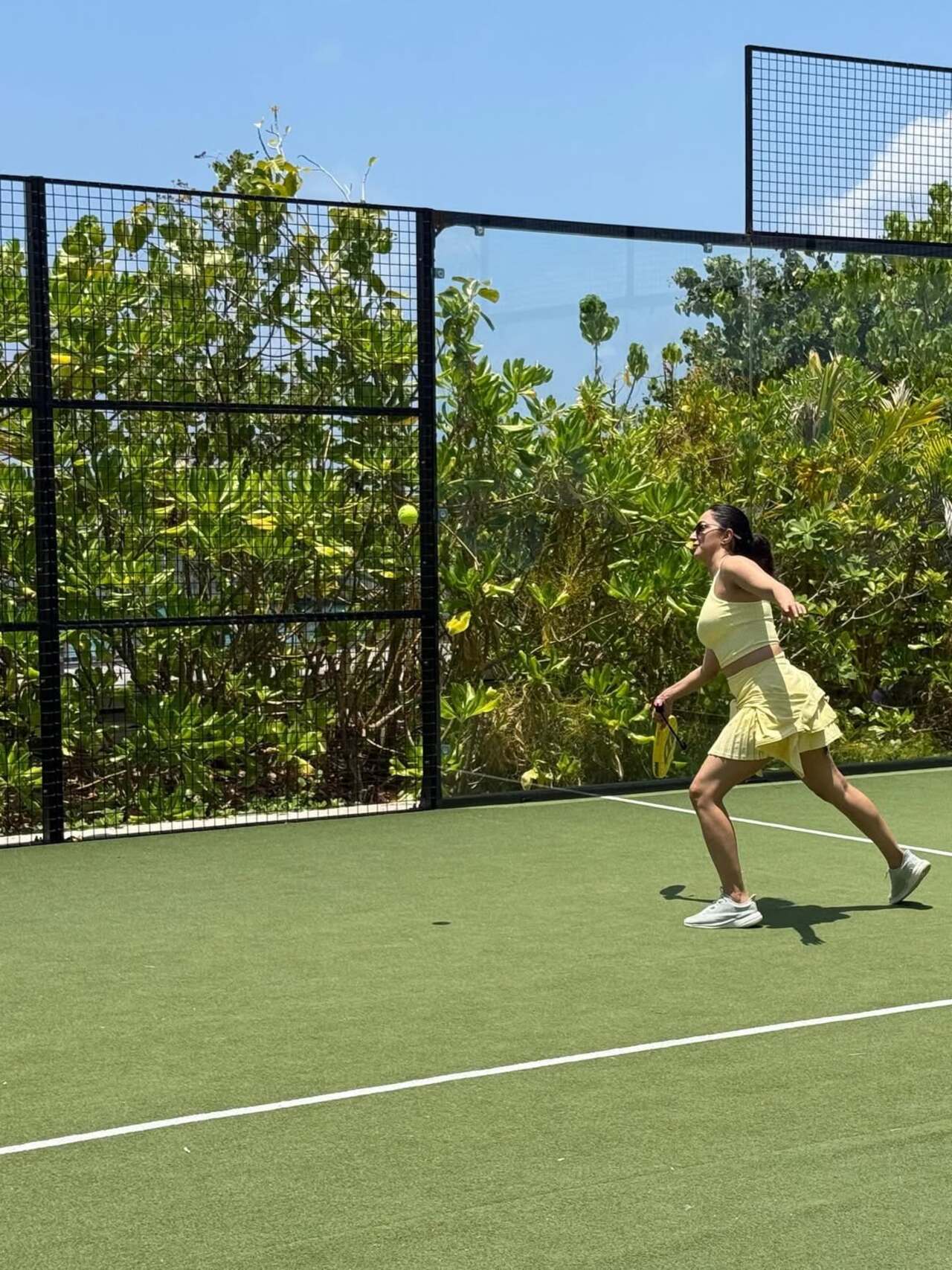 Kiara Advani and Sidharth Malhotra were also spotted enjoying time on a padel court during their getaway. Kiara stood out in bright yellow sportswear as she played pickleball.