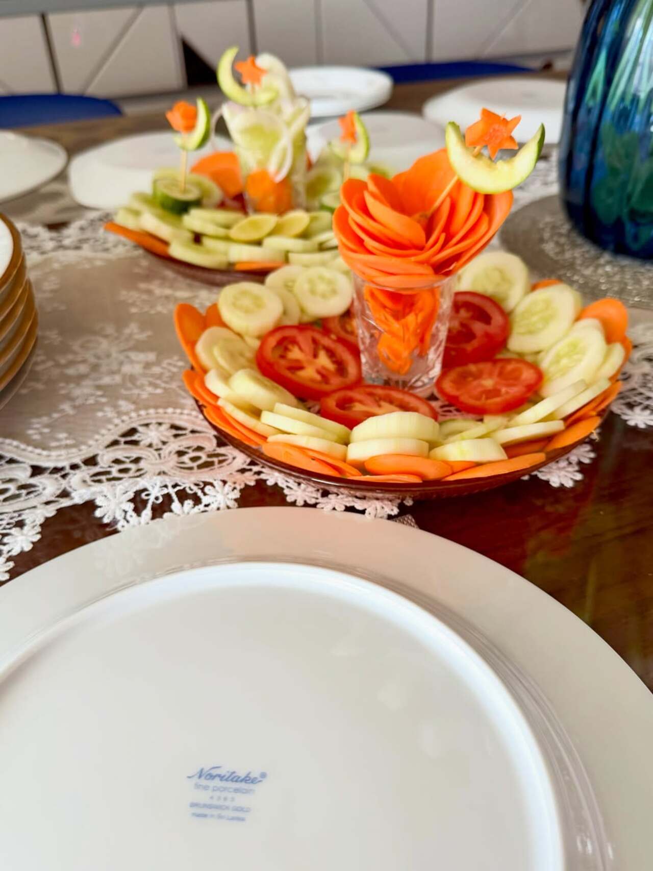 The actress also showcased creatively arranged salad platters, adding a touch of elegance and colour to the festive feast. The actress also showcased creatively arranged salad platters, adding a touch of elegance and colour to the festive feast.