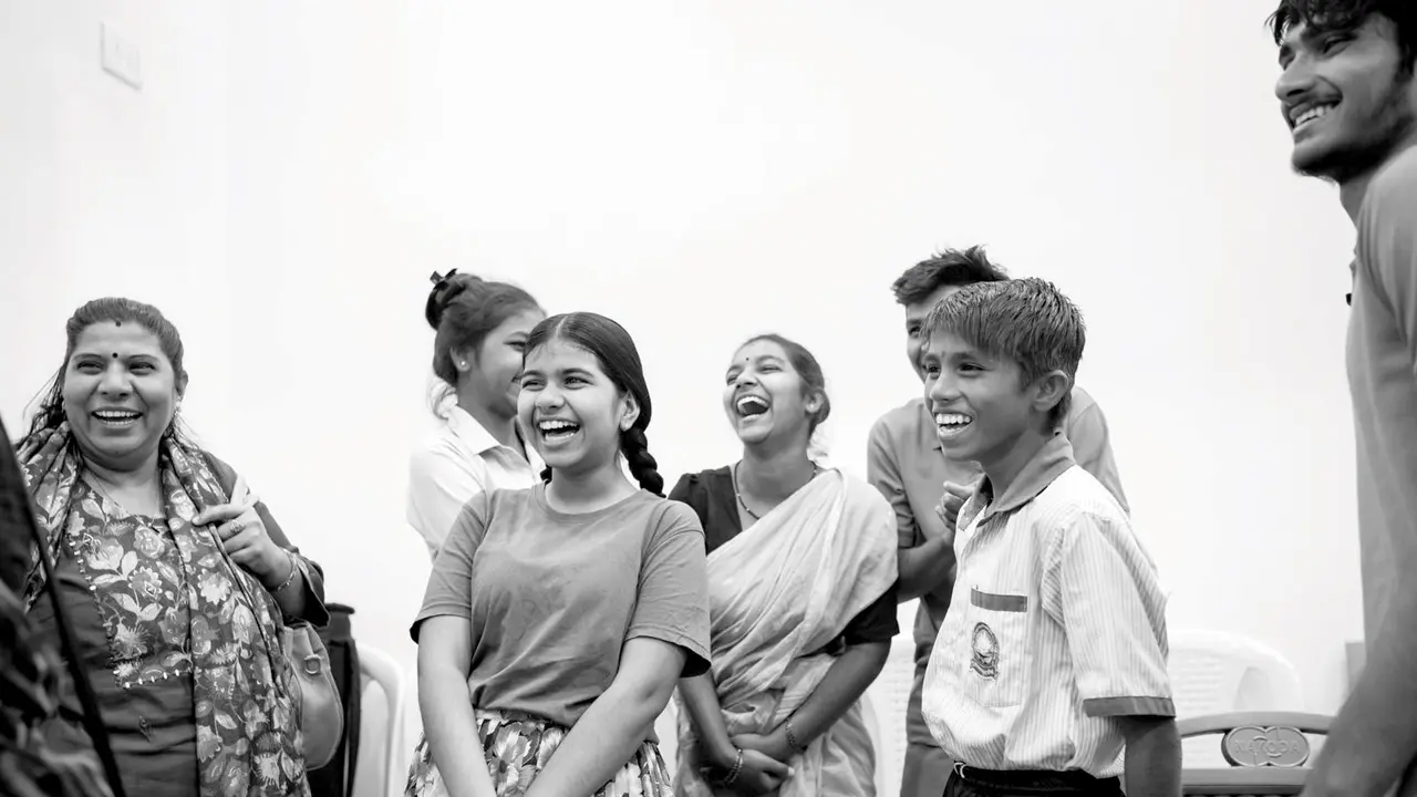 Witness this theatre troupe from Palghar's Sonale make their debut in Mumbai this week Archana Kulkarni (left) with children at the workshop