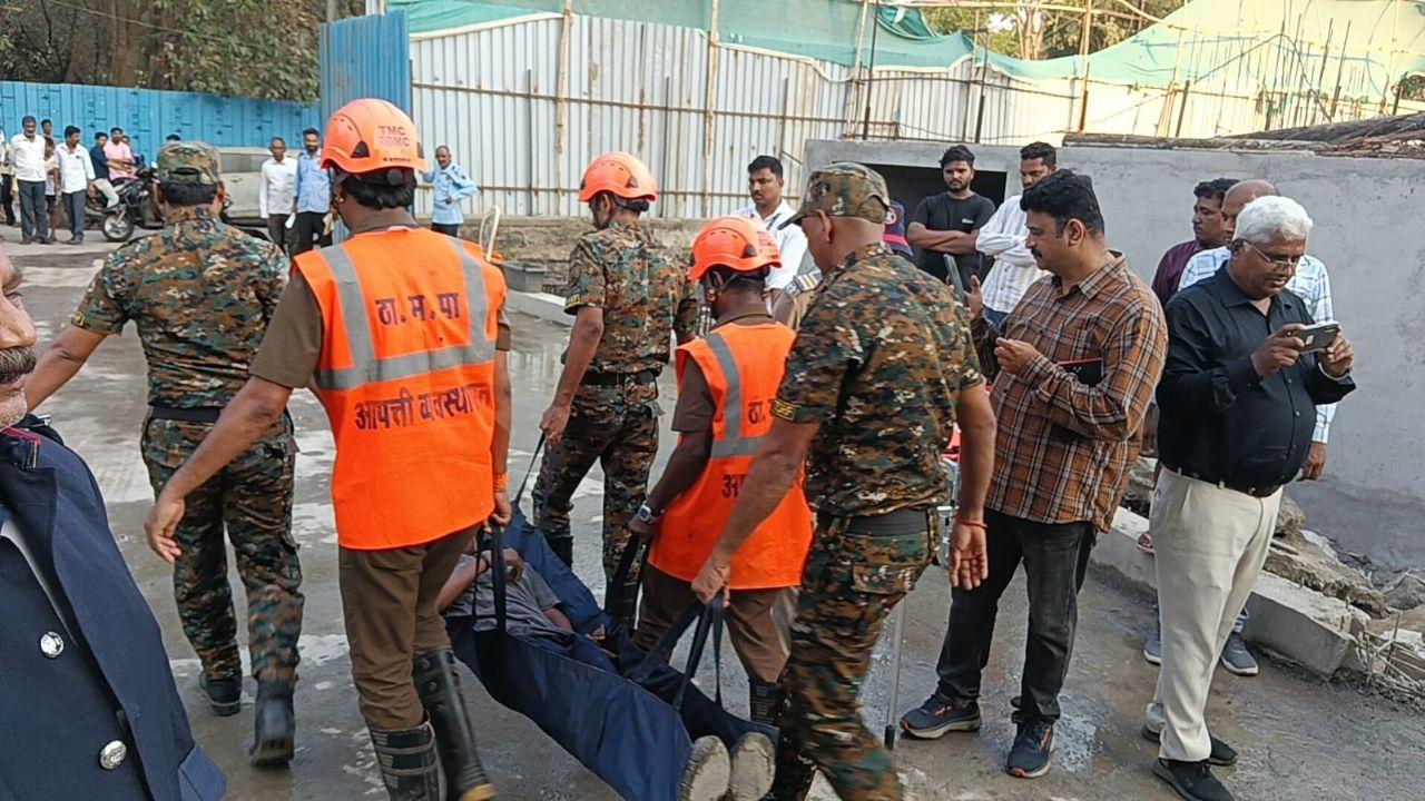 According to the Thane Municipal Corporation&rsquo;s Disaster Management Cell, information regarding a partial collapse of a building under redevelopment at Road No 27 in Wagle Estate, Thane West, was received at around 5.25 pm from the Srinagar Police Station