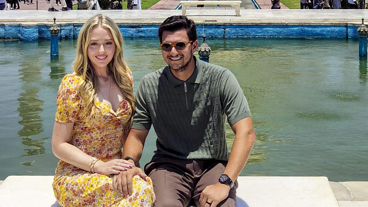 US President's daughter Tiffany Trump and his son-in-law, Michael Boulos spent Saturday afternoon at the Taj Mahal in Agra, exploring the rich history and architectural magnificence of the 17th-century monument
