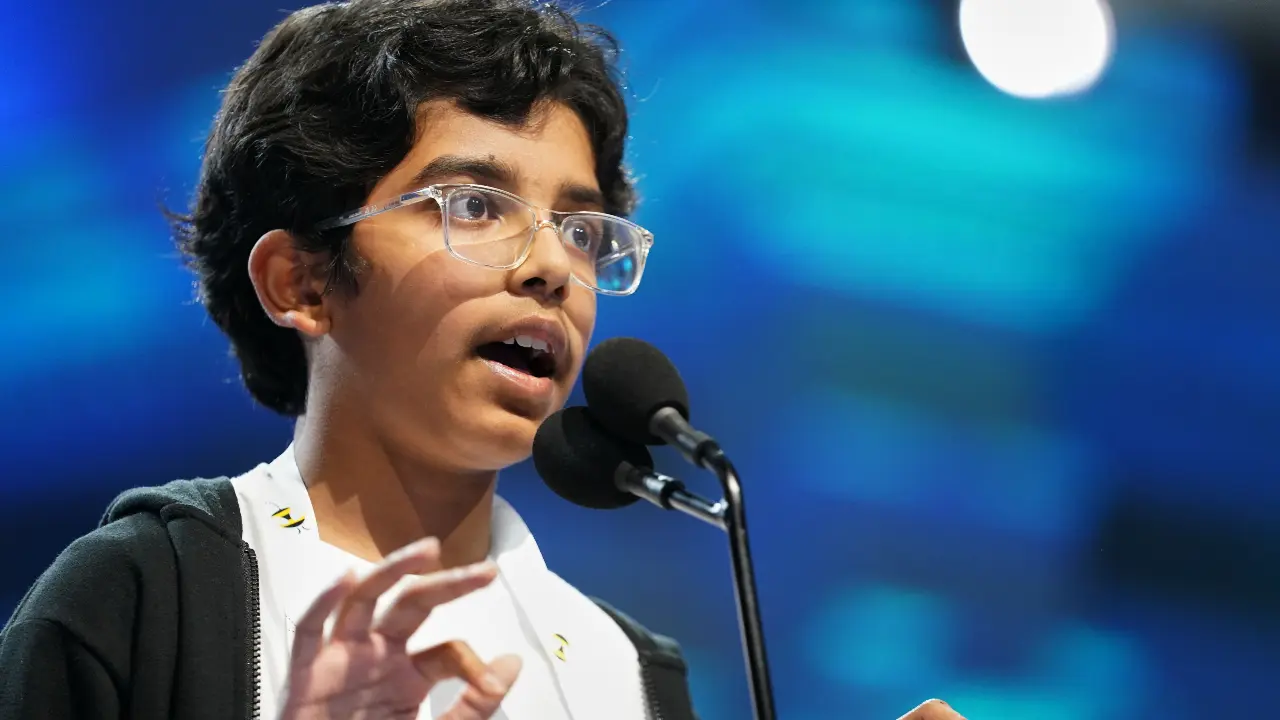 Whom did he beat to win?Parikh won after beating Ishan Gupta of Frank R Conwell Middle School, Jersey City, New Jersey.
Twelve-year-old Sarv Dharavane (in picture) from Peachtree Charter Middle School in Tucker, Georgia finished third.&nbsp;
The three-day competition began Monday at D.A.R. Constitution Hall here with 247 contestants from all 50 states and the District of Columbia, Guam, Puerto Rico, the US Virgin Islands, Defence Department schools in Europe and five other countries: the Bahamas, Canada, Ghana, Nigeria and the United Arab Emirates.
Nine contestants advanced to the finals that were held on Thursday evening including Gupta and Dharavane, whom he finally beat