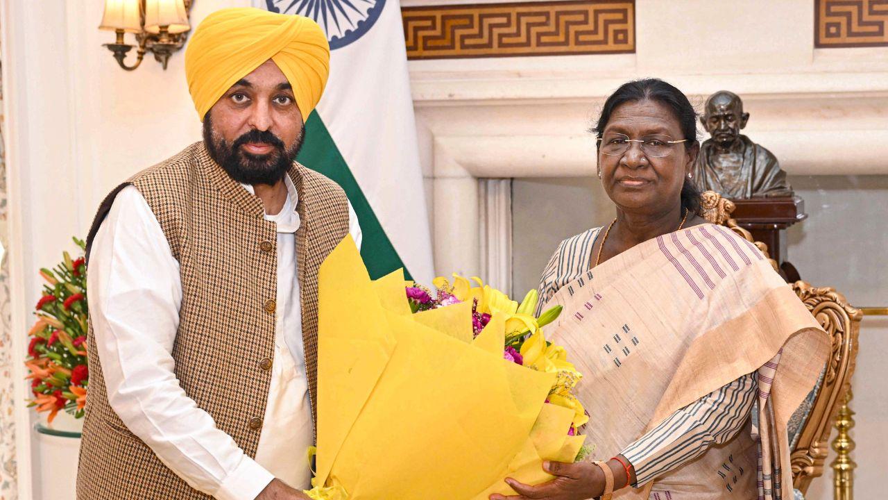 Punjab CM Bhagwant Mann raises issue of six Rajya Sabha MPs joining BJP with Droupadi Murmu
