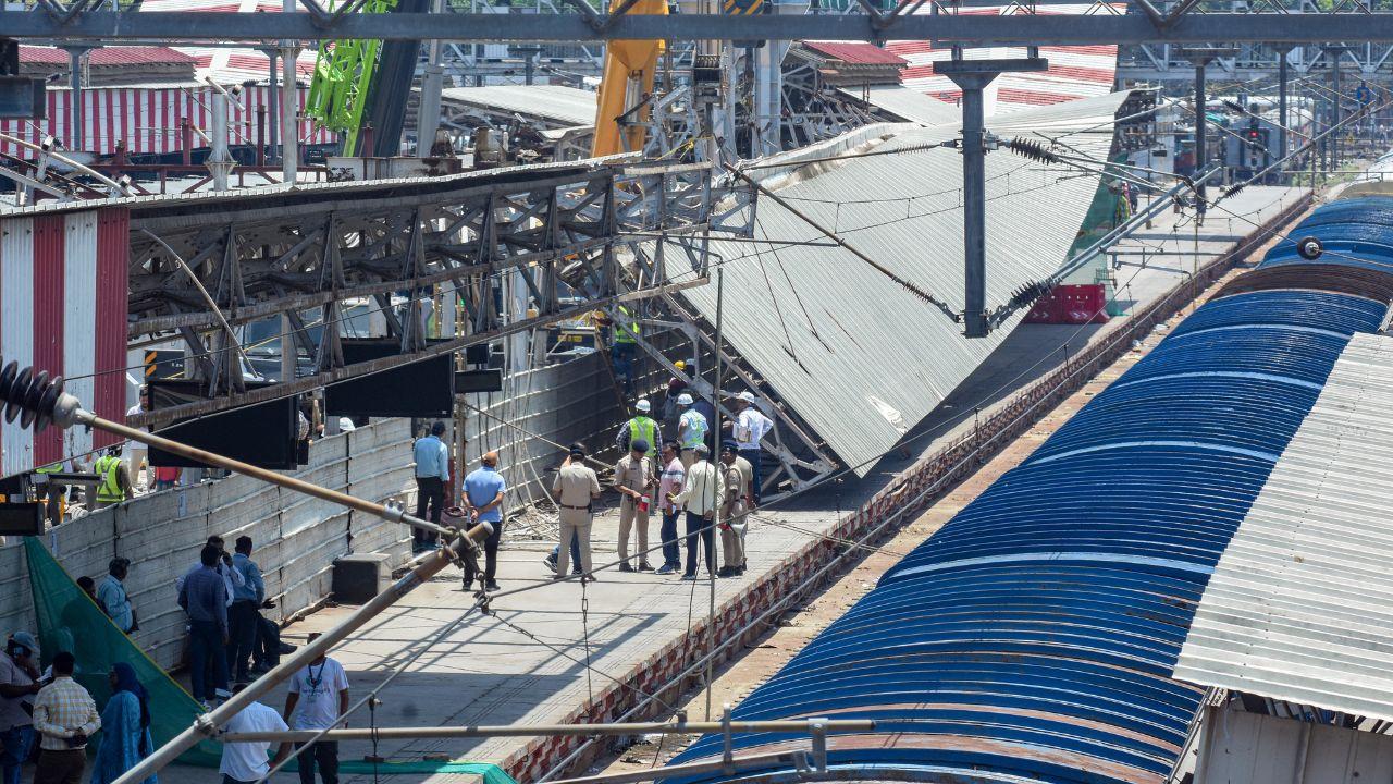 Three injured after tin shed collapses during redevelopment work at Charbagh Railway Station