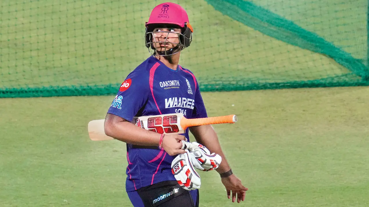 IPL 2026: ‘Vaibhav’s talent is absolutely scary’ Ian Bell RR opener Vaibhav Sooryavanshi during a practice session on the eve of their match against DC in New Delhi on Saturday. PIC/PTI