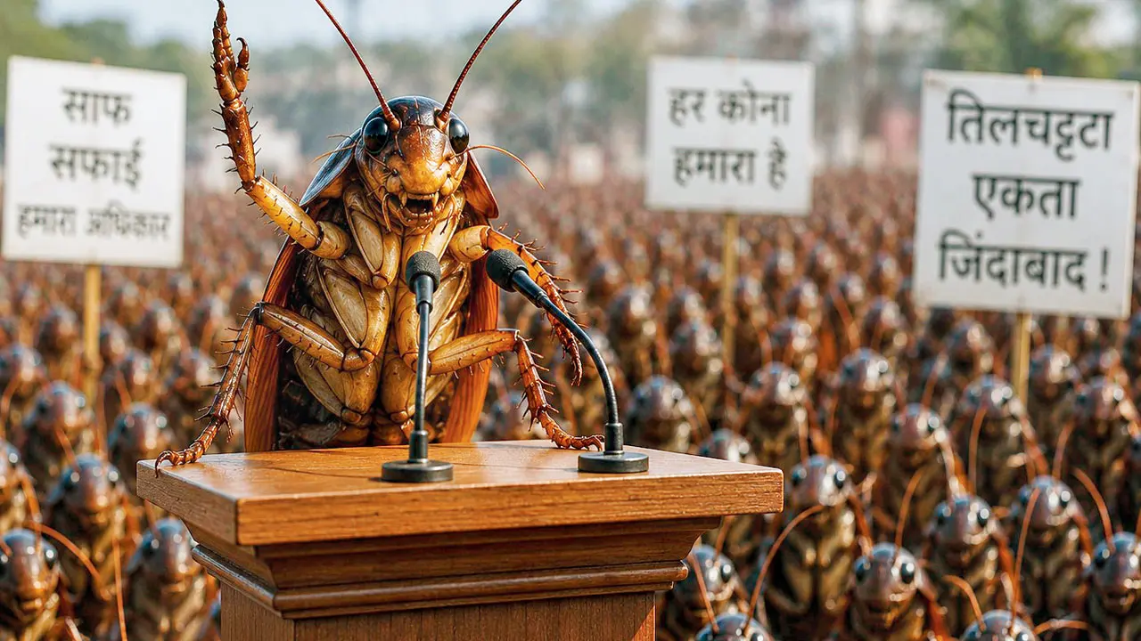 What the cockroach doesn’t know The Cockroach Janta Party was launched by Abhijit Dipke, who was earlier associated with the Aam Aadmi Party, amid a controversy over remarks attributed to Chief Justice of India Surya Kant comparing unemployed youth to “cockroaches” and “parasites”. Pic/AI generated