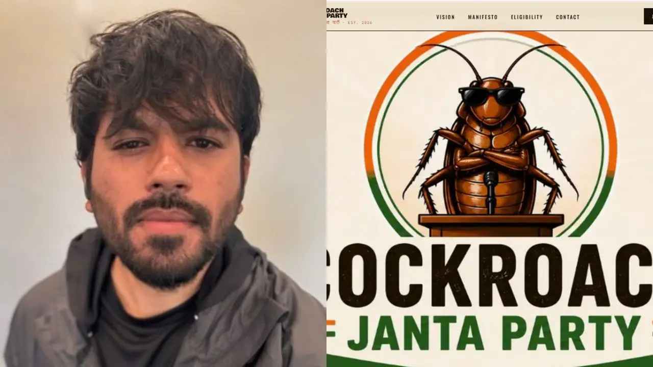 What is the Cockroach Janta Party? Inside India’s viral Gen-Z satire movement Founding President of CJP Abhijeet Dipke (left). Screengrab of CJP website (right).