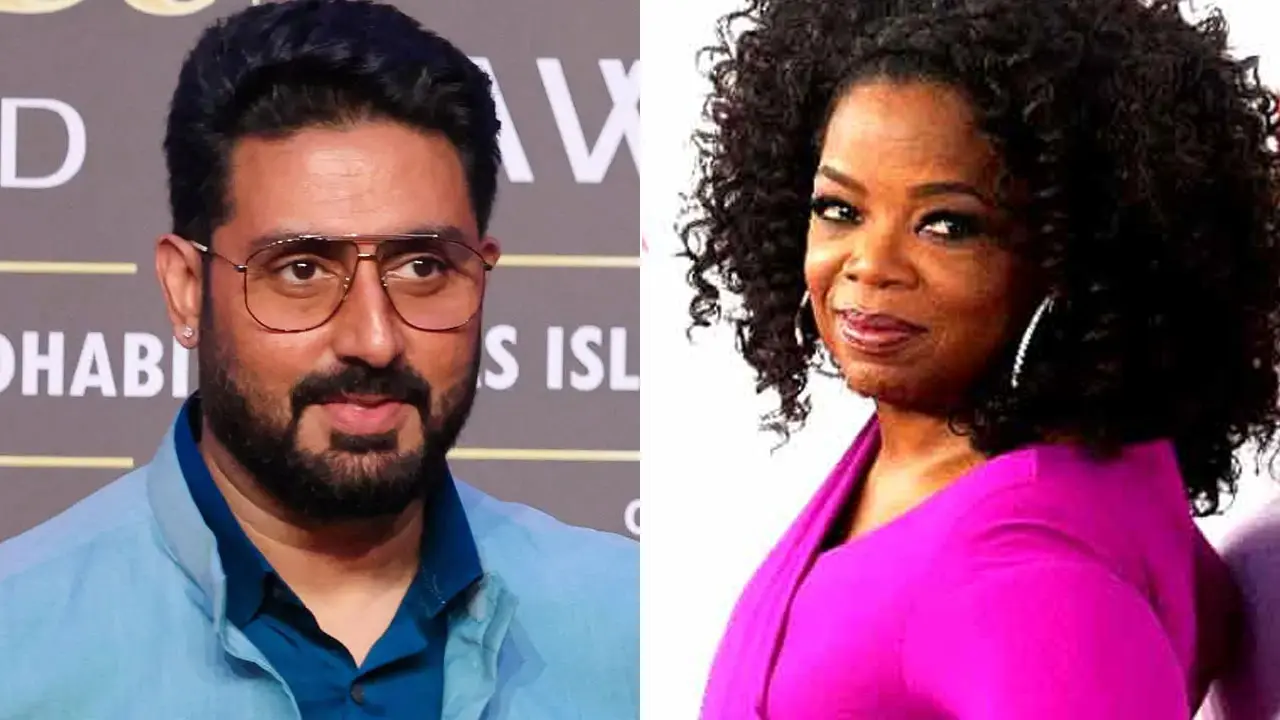 Throwback to when Abhishek Bachchan's befitting reply left Oprah Winfrey humbled about staying with parents Abhishek Bachchan and Oprah Winfrey. Pics/AFP
