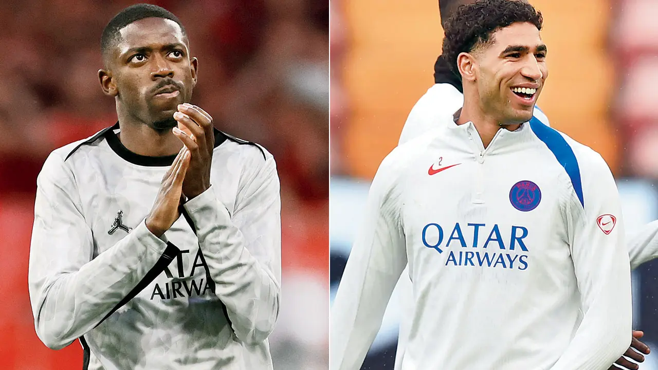Ousmane Dembele and Achraf Hakimi